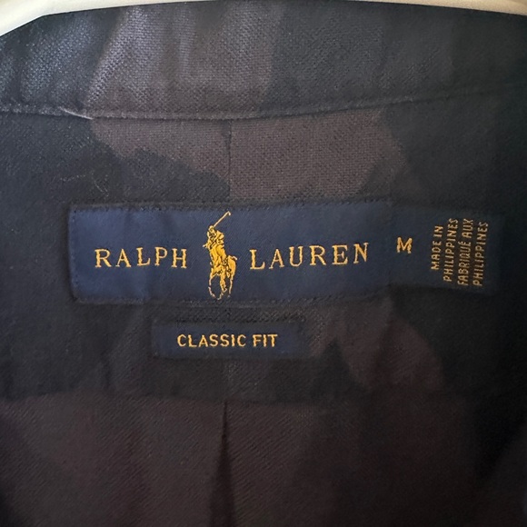 Ralph Lauren Men’s Oxford Shirt - Large - classic Fit - Blue Camouflage - Picture 4 of 5